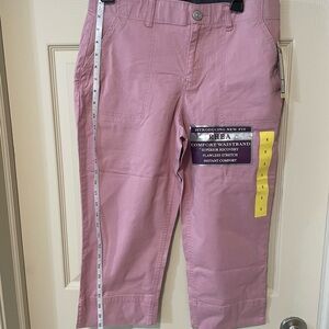 Gloria Vanderbilt Rhea Capri 6 PinkStretchy Elastic Waist